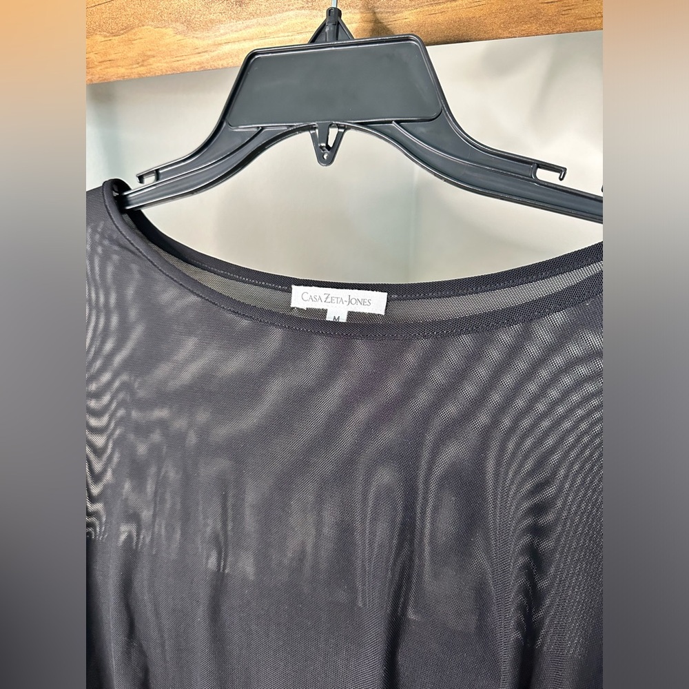 Black Ruffled Women’s Blouse - Picture 4 of 5